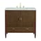 James Martin Vanities 36'' Vanity, Mid Century Walnut w/ 3 CM Victorian Silver Quartz Top 485-V36-WLT-3VSL - alternate 1